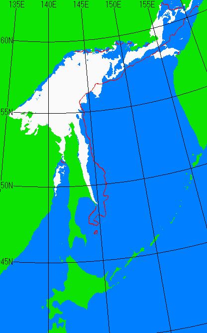 4月25日の海氷分布図