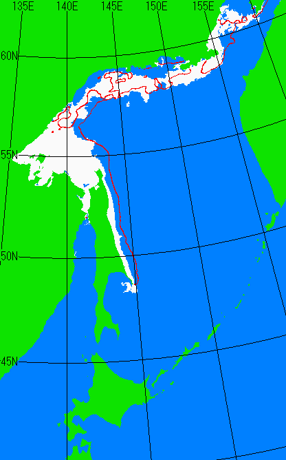 5月10日の海氷分布図