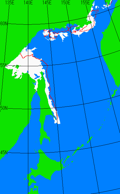 5月15日の海氷分布図