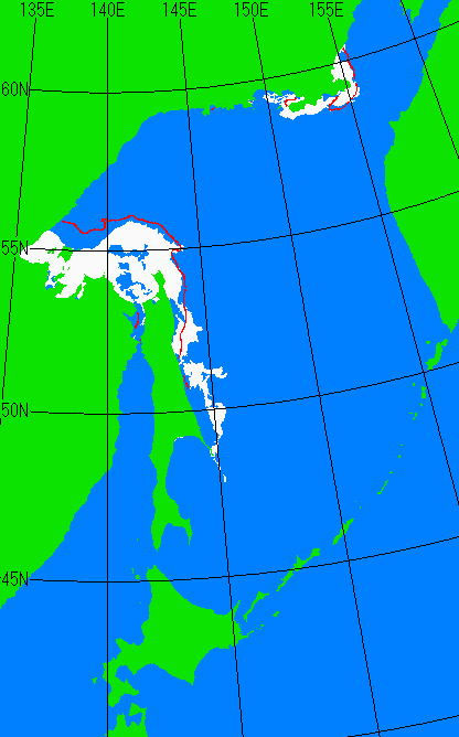 5月25日の海氷分布図