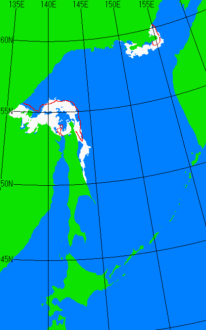 海氷分布図（オホーツク海全体）