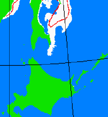 海氷分布図（北海道周辺）