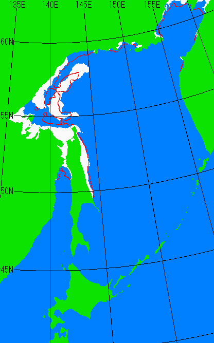 12月10日の海氷分布図