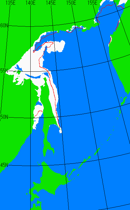 12月15日の海氷分布図