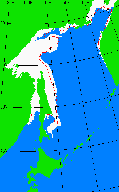 12月25日の海氷分布図