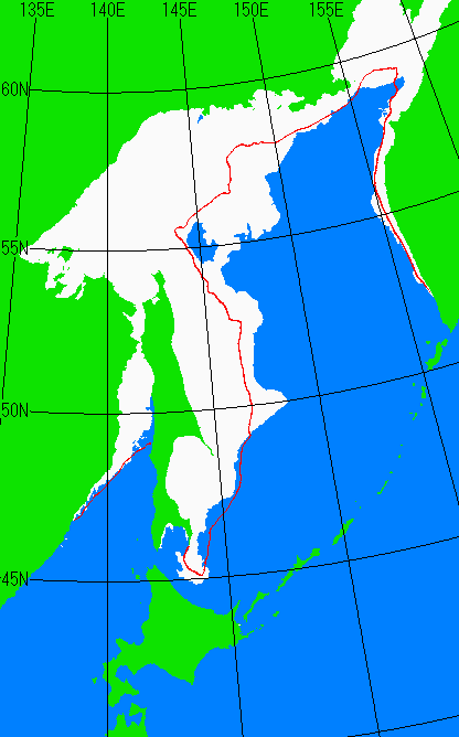 1月15日の海氷分布図