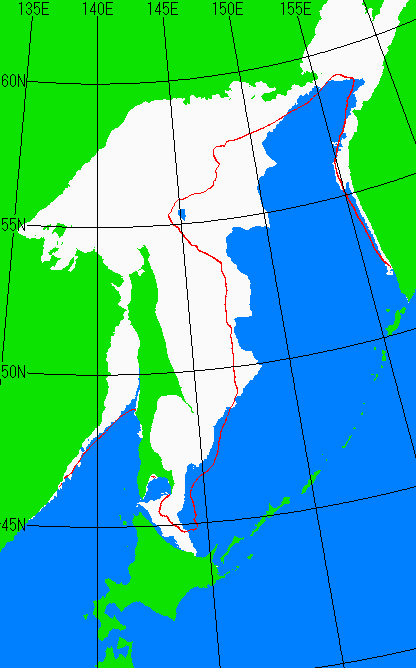 1月20日の海氷分布図