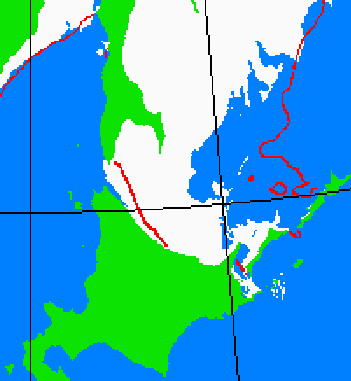 海氷分布図（北海道周辺）