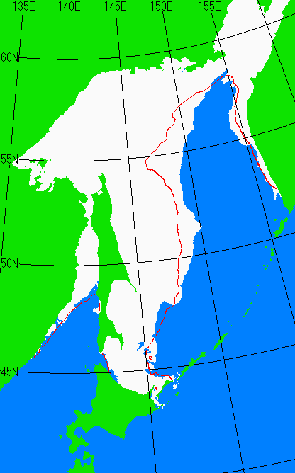 2月10日の海氷分布図