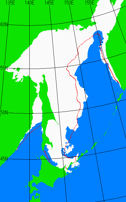 2月15日の海氷分布図