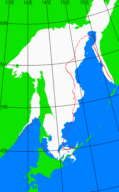 2月20日の海氷分布図