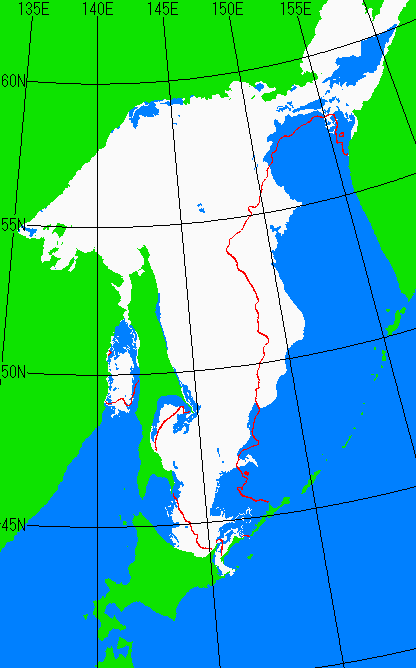 3月25日の海氷分布図