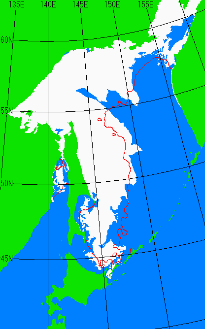 海氷分布図（オホーツク海全体）