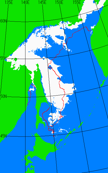 4月10日の海氷分布図