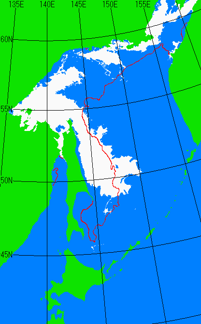 4月15日の海氷分布図