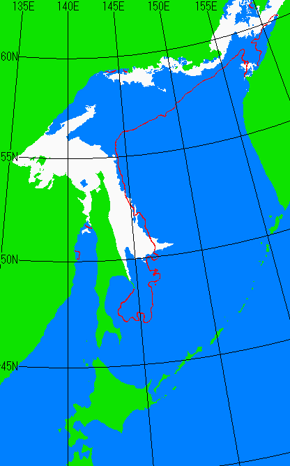 4月20日の海氷分布図