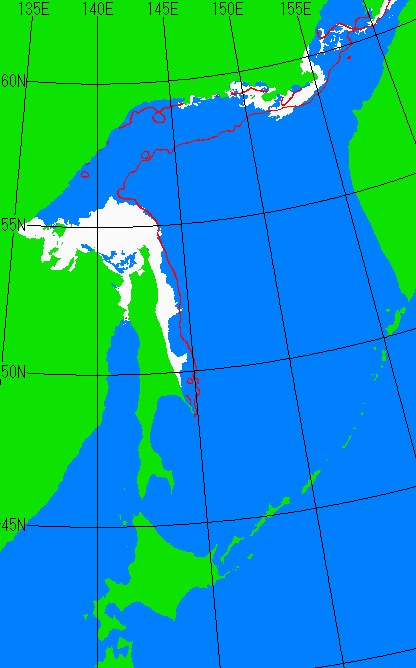 5月5日の海氷分布図