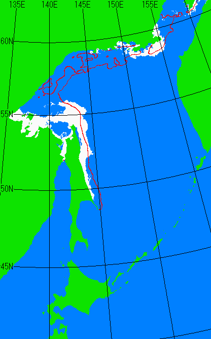 5月10日の海氷分布図