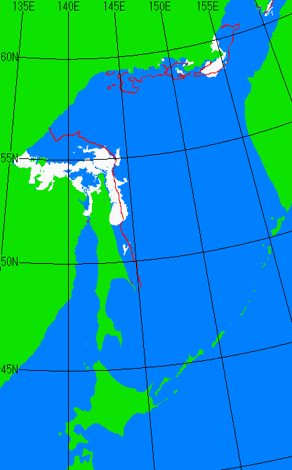 5月15日の海氷分布図