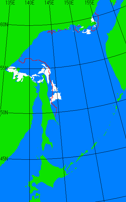 5月20日の海氷分布図