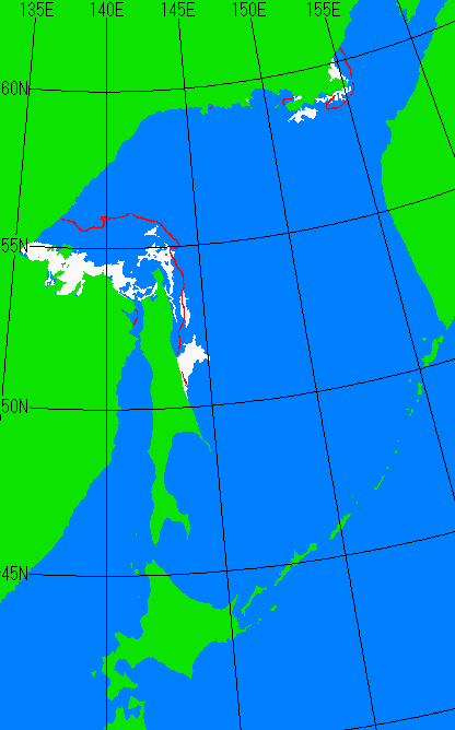 5月25日の海氷分布図