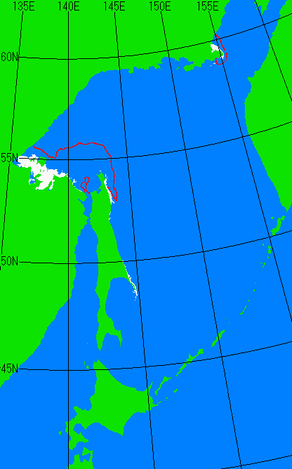 海氷分布図（オホーツク海全体）