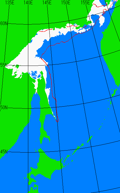 4月30日の海氷分布図