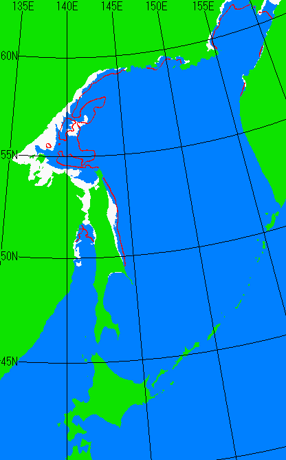 12月10日の海氷分布図