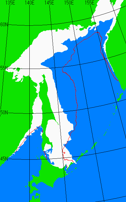 2月10日の海氷分布図