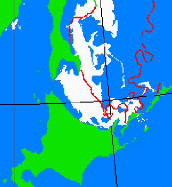 海氷分布図（北海道周辺）