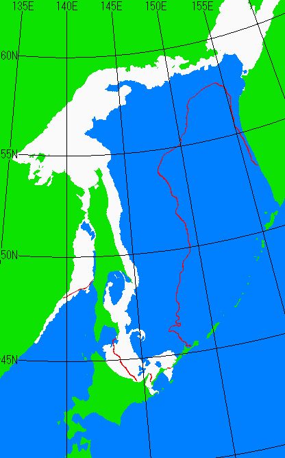3月15日の海氷分布図