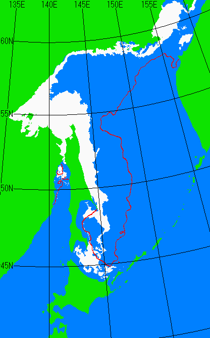 4月5日の海氷分布図