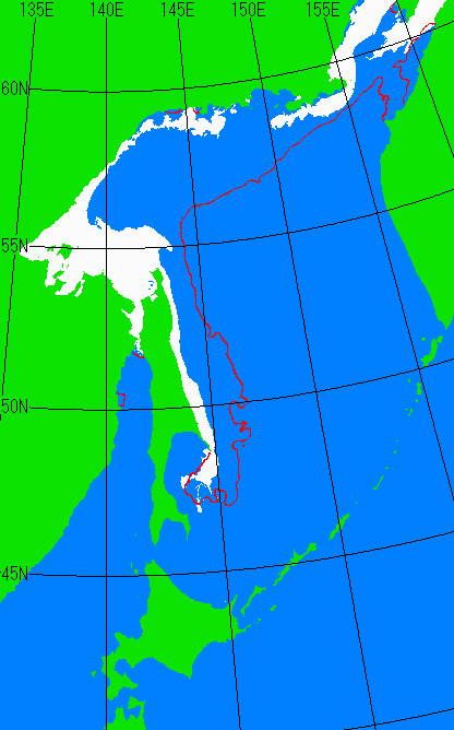 4月20日の海氷分布図