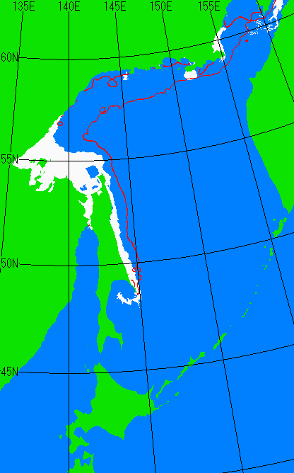 5月5日の海氷分布図