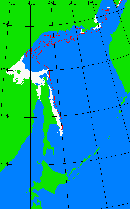 5月10日の海氷分布図