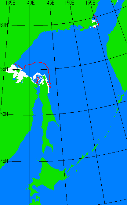 海氷分布図（オホーツク海全体）