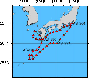 海洋観測点位置図