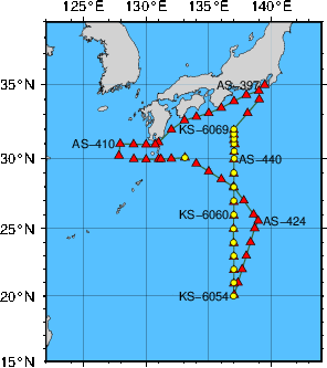 海洋観測点位置図