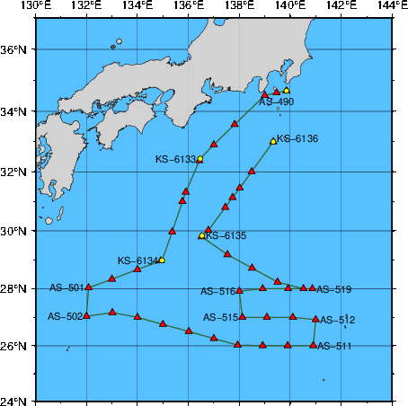 海洋観測点位置図