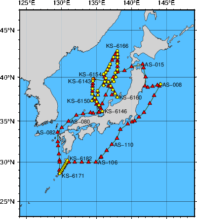 海洋観測点位置図