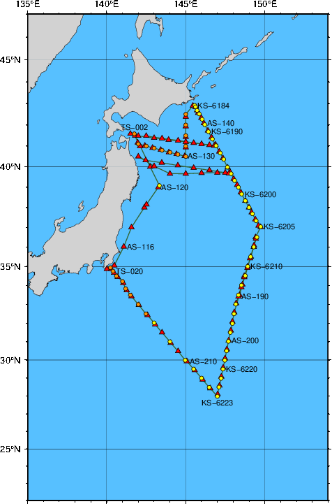 海洋観測点位置図