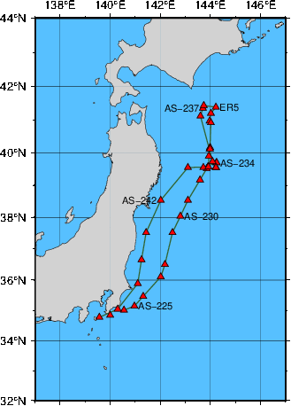 海洋観測点位置図