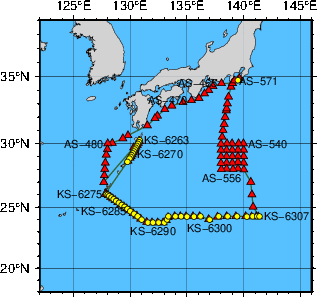 海洋観測点位置図