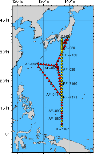 海洋観測点位置図