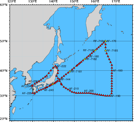 海洋観測点位置図