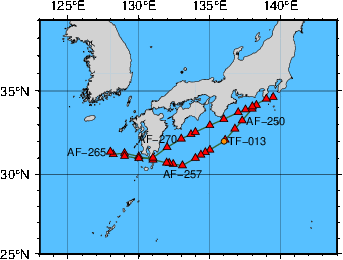 海洋観測点位置図