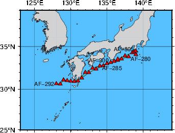 海洋観測点位置図