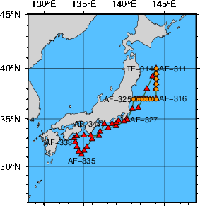 海洋観測点位置図