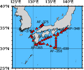 海洋観測点位置図
