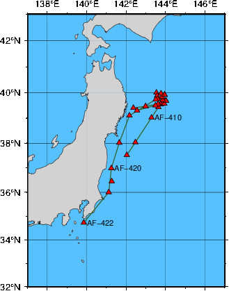 海洋観測点位置図